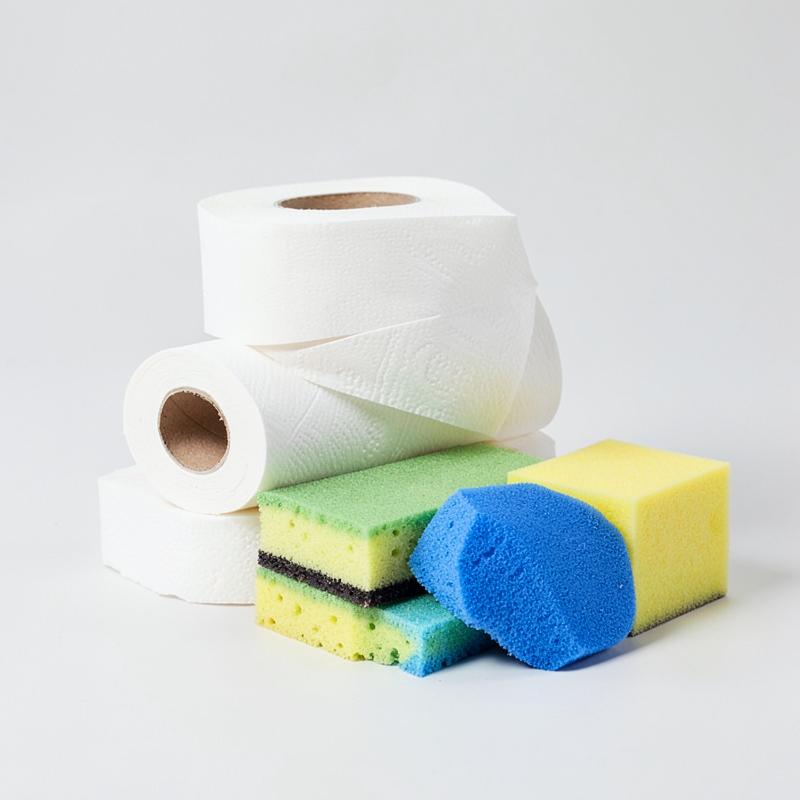 Paper Towel 6-Roll Pack with 5 Scrub Sponges